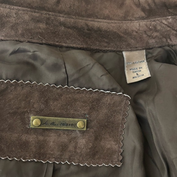 I. E. Relaxed Classic Brown Leather Suede Jacket - Picture 3 of 14